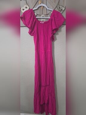 Lot Of Two Maxi Dresses Sage Green and Magenta Size S